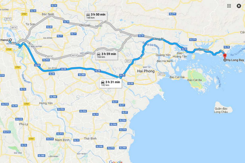 New road to Ha Long bay