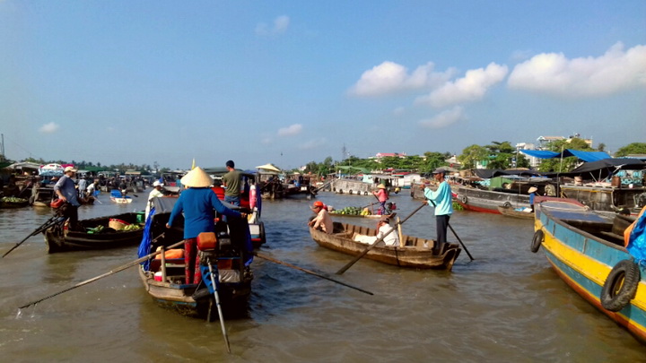 Mekong Delta, Vietnam, Floating market, authentic travel